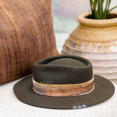 our brazil nut, bubblegum silk on our Culver City hat <span class='visuallyhidden'>Call or text 323-404-2959 for shopping assistance.</span>